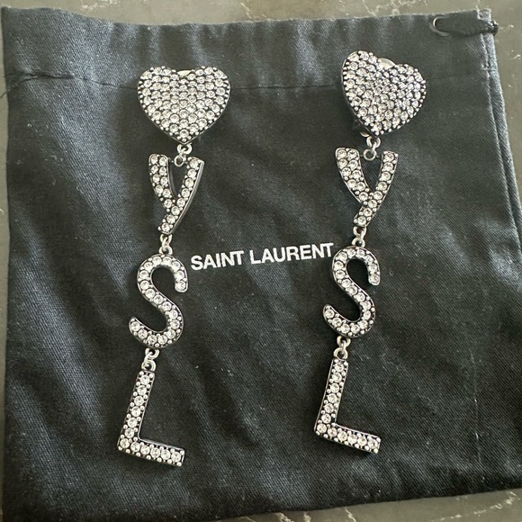 Saint Laurent YSL Heart Embellished
Earrings - Picture 3 of 7